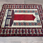 Vintage Persian Monument Wall Rug c. 1970