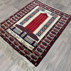 Vintage Persian Monument Wall Rug c. 1970