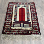 Vintage Persian Monument Wall Rug c. 1970