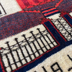 Vintage Persian Monument Wall Rug c. 1970