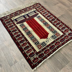 Vintage Persian Monument Wall Rug c. 1970