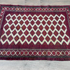 Old Afghan Herati Baluch Rug c. 1980