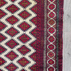 Old Afghan Herati Baluch Rug c. 1980