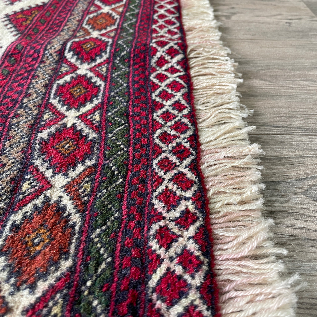 Old Afghan Herati Baluch Rug c. 1980