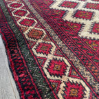 Old Afghan Herati Baluch Rug c. 1980