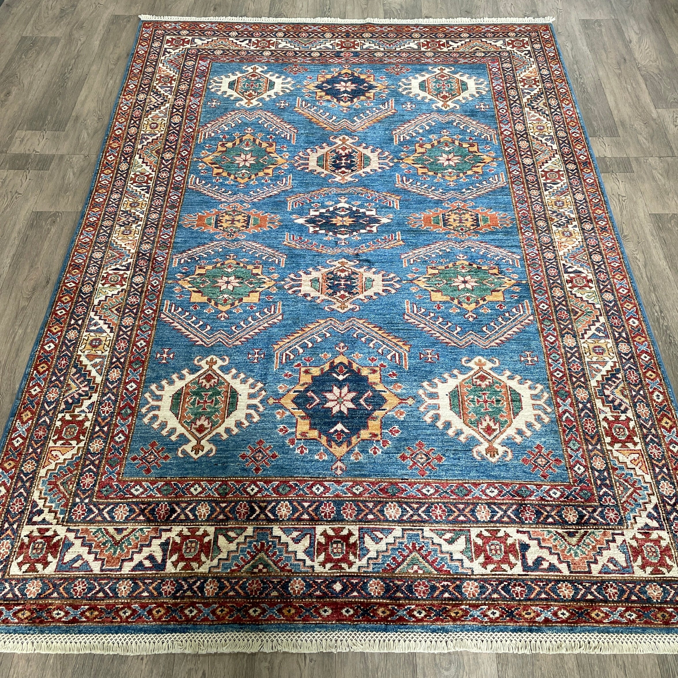 254 x 172 cm | Afghan Super Kazak Rug