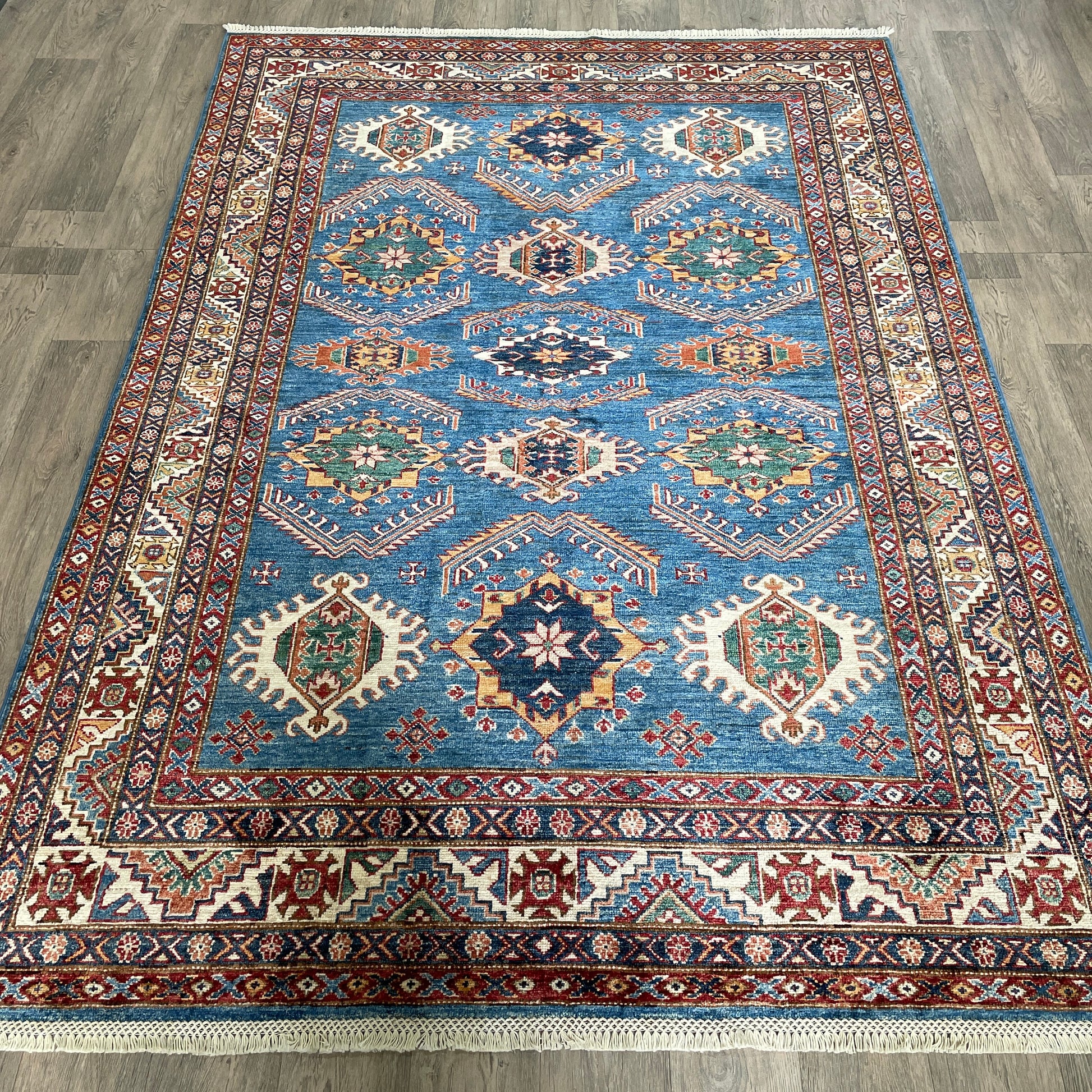 254 x 172 cm | Afghan Super Kazak Rug