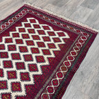 Old Afghan Herati Baluch Rug c. 1980