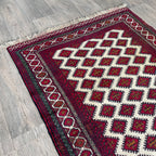 Old Afghan Herati Baluch Rug c. 1980