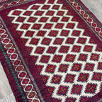 Old Afghan Herati Baluch Rug c. 1980