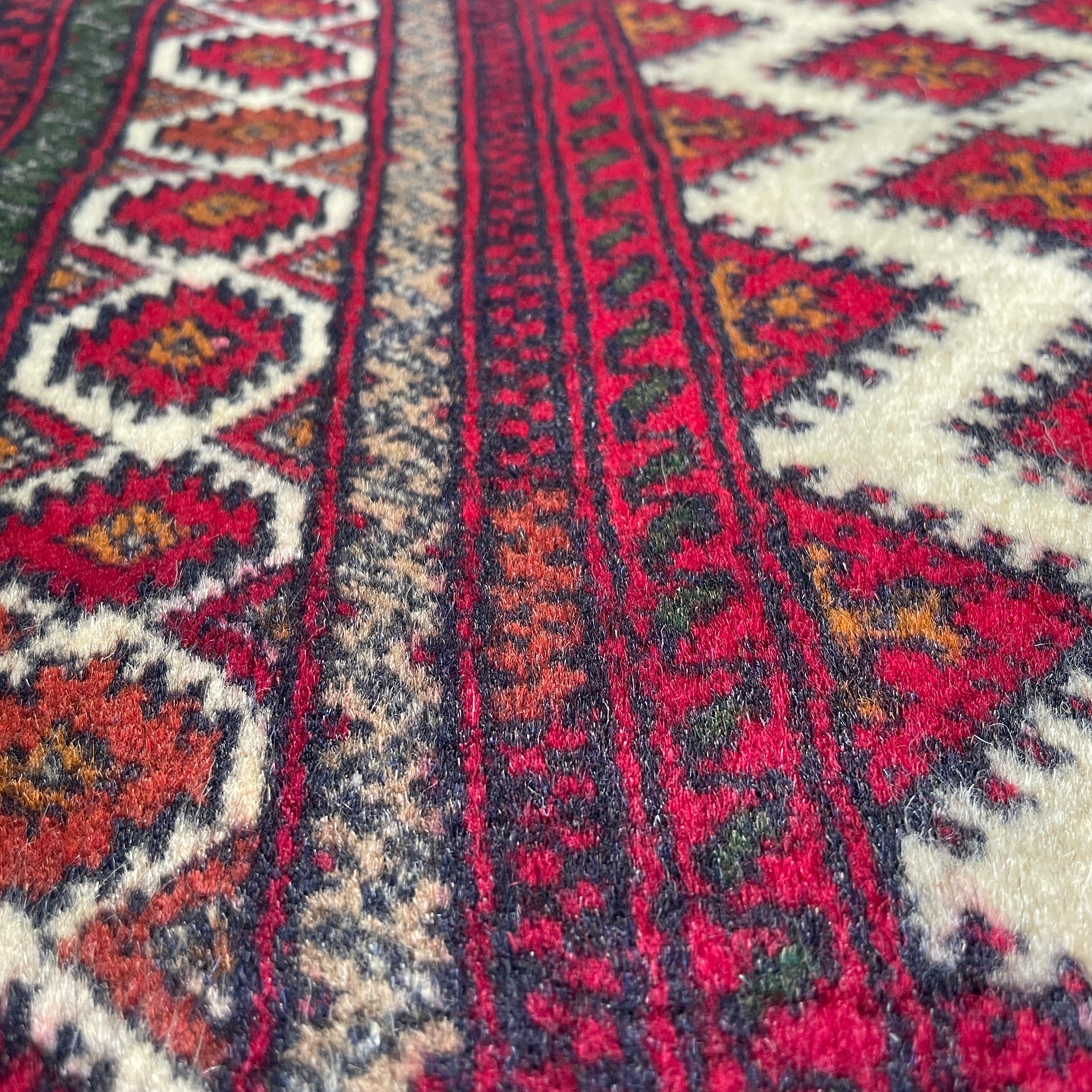 Old Afghan Herati Baluch Rug c. 1980