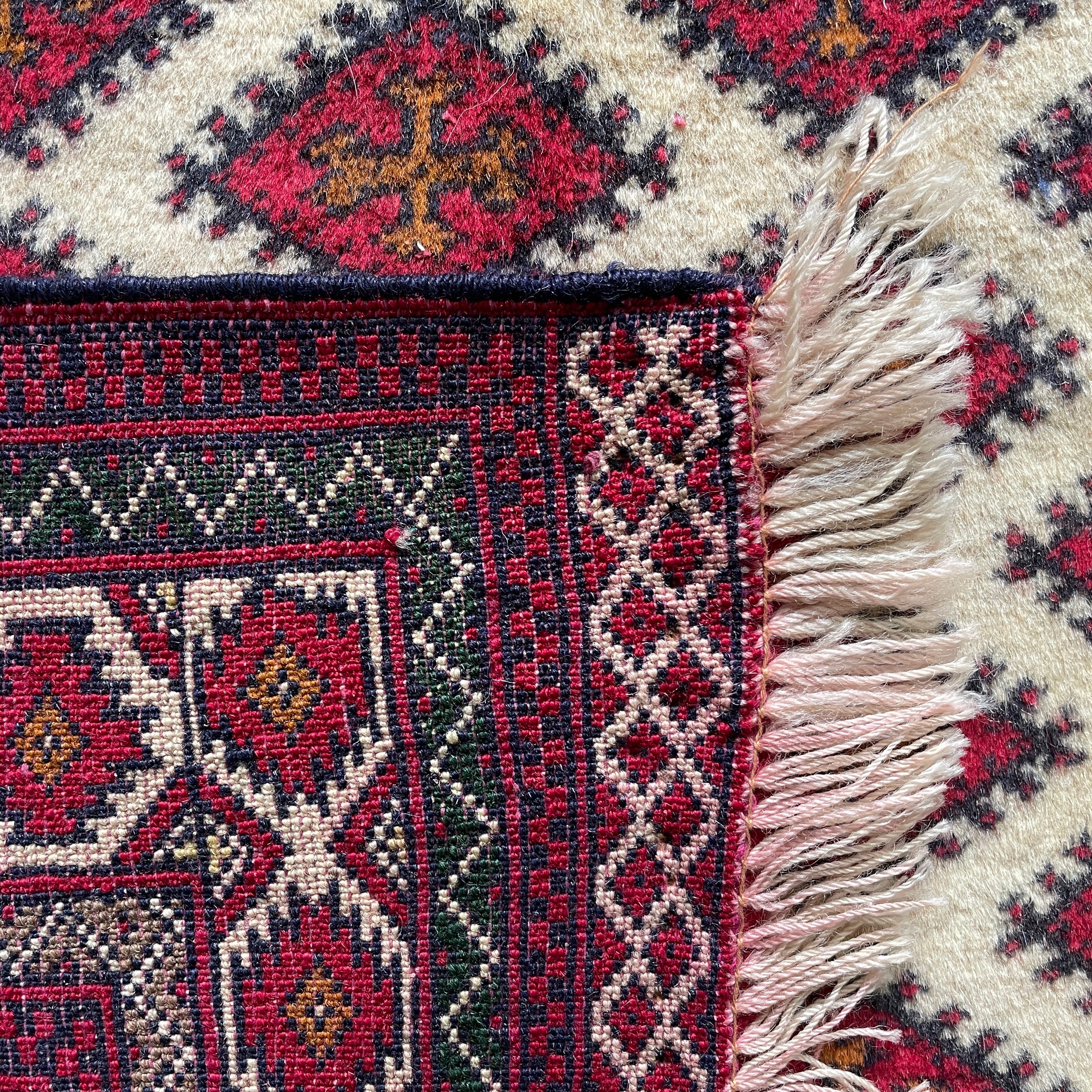 Old Afghan Herati Baluch Rug c. 1980