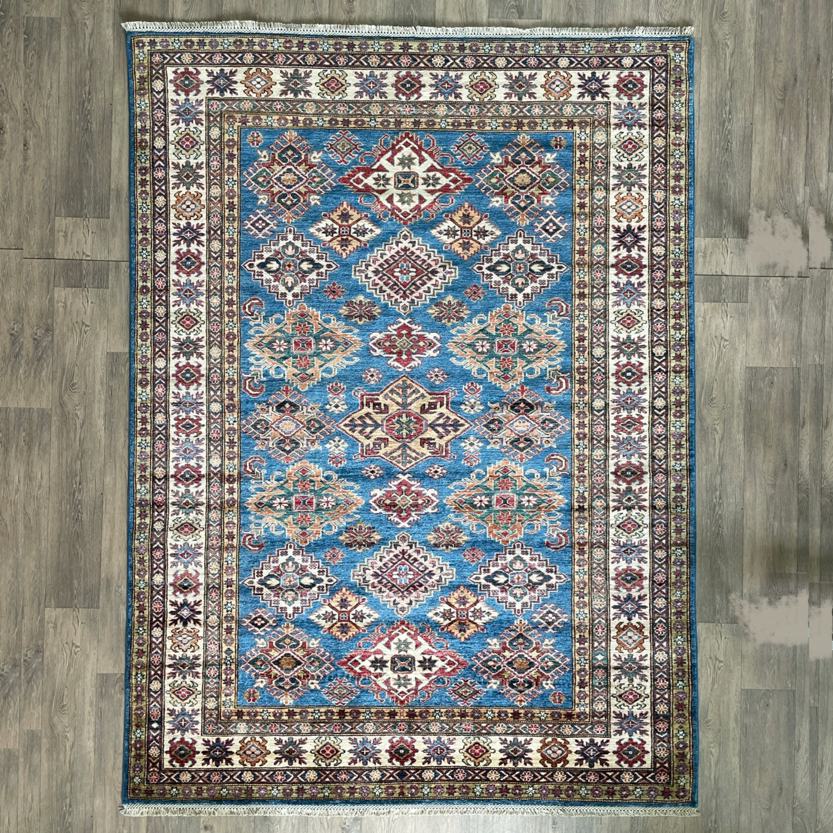 246 x 177 cm | Afghan Super Kazak Rug
