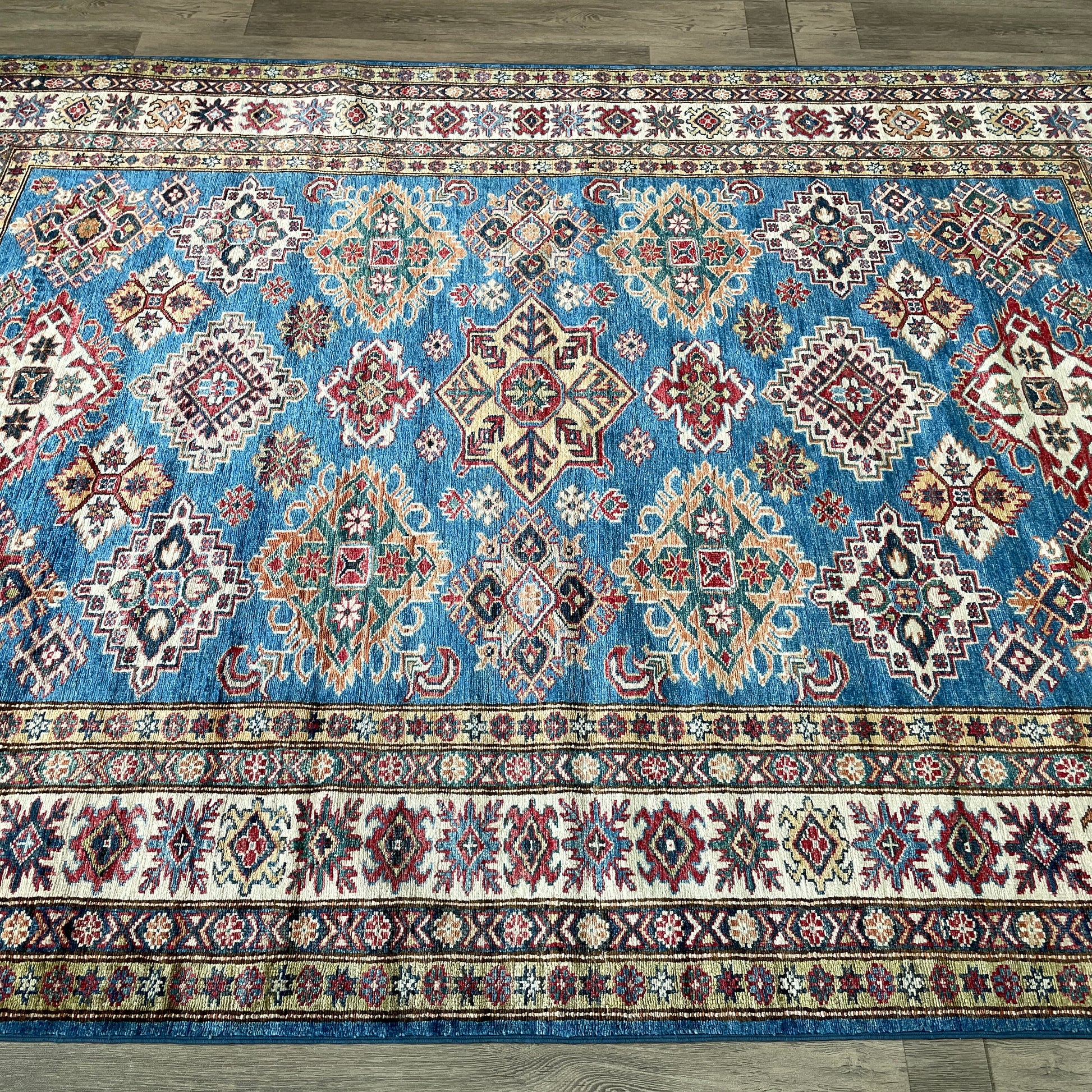 246 x 177 cm | Afghan Super Kazak Rug