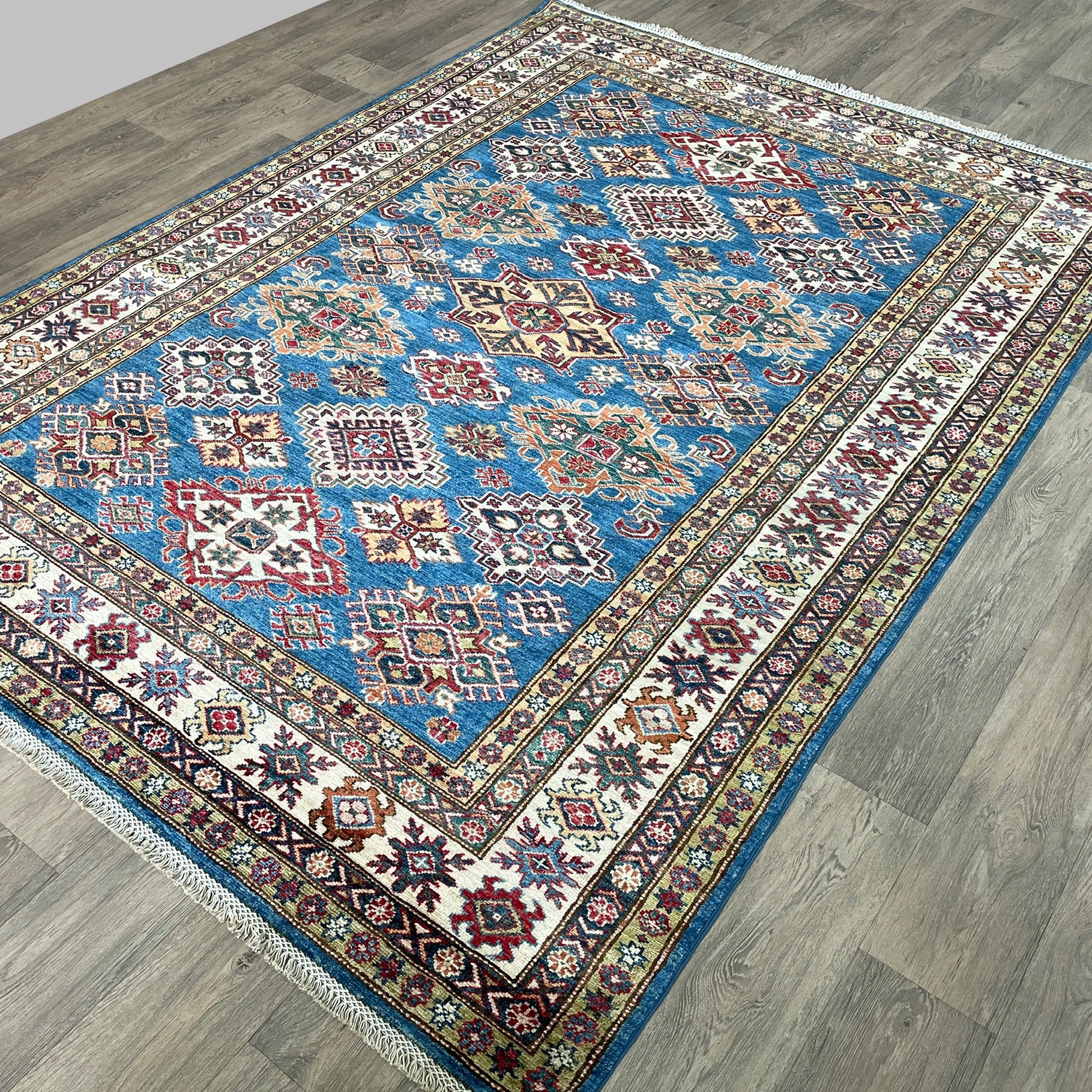 246 x 177 cm | Afghan Super Kazak Rug