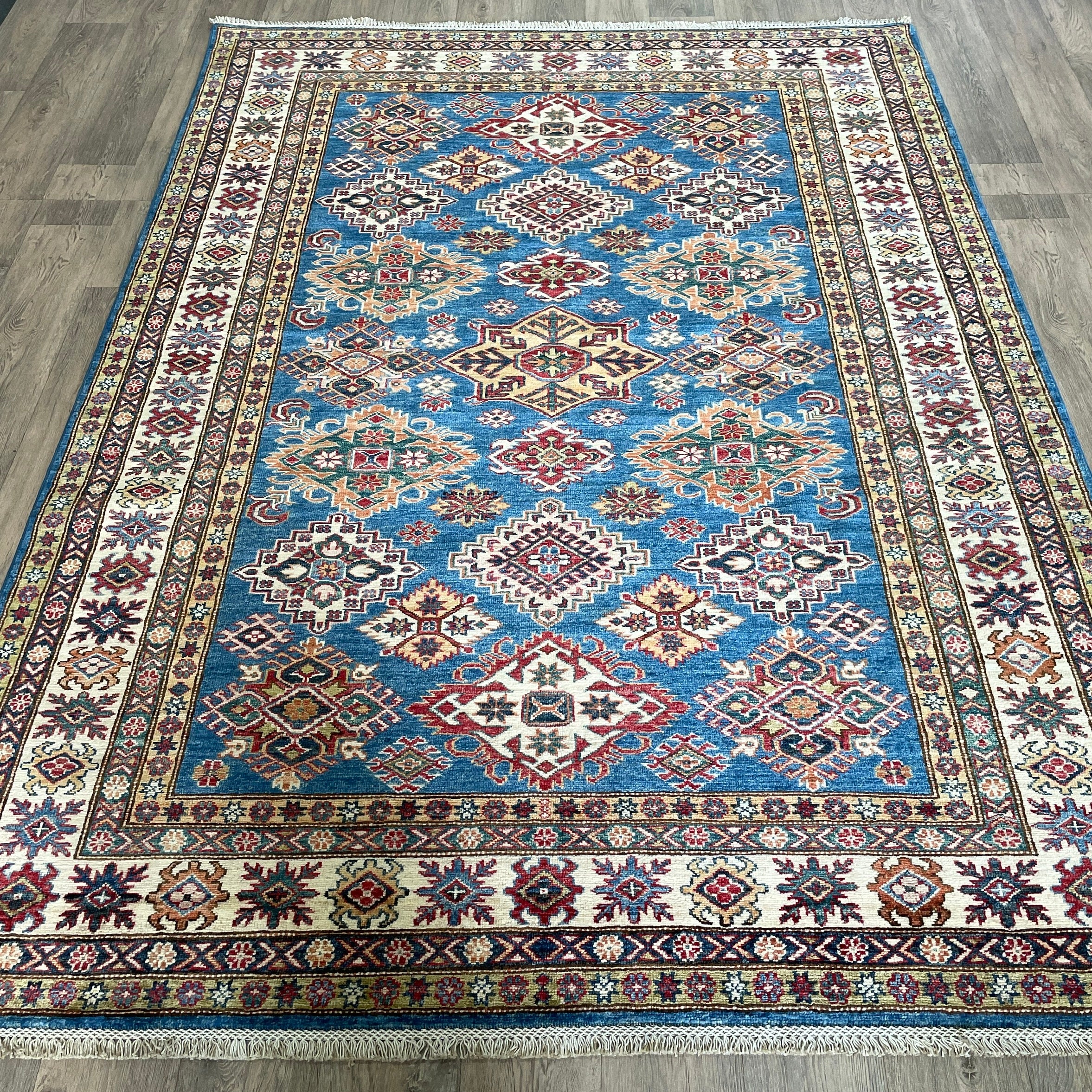 246 x 177 cm | Afghan Super Kazak Rug