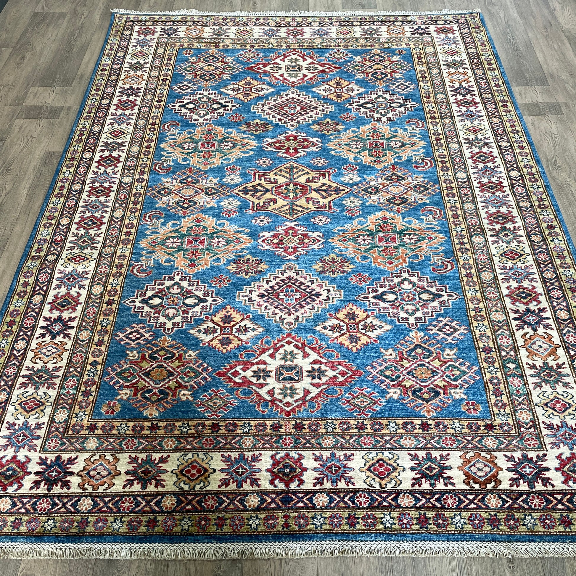 246 x 177 cm | Afghan Super Kazak Rug