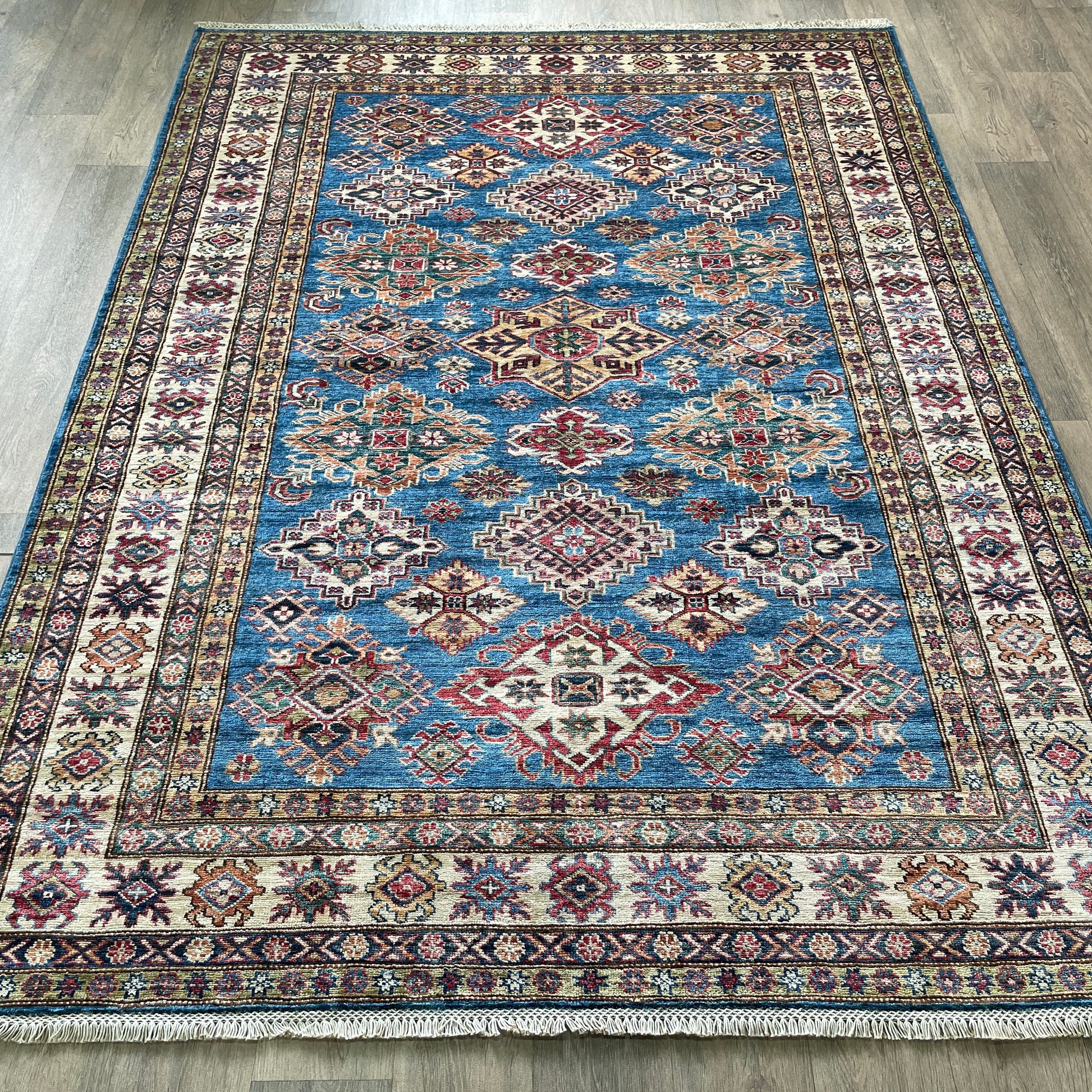 246 x 177 cm | Afghan Super Kazak Rug