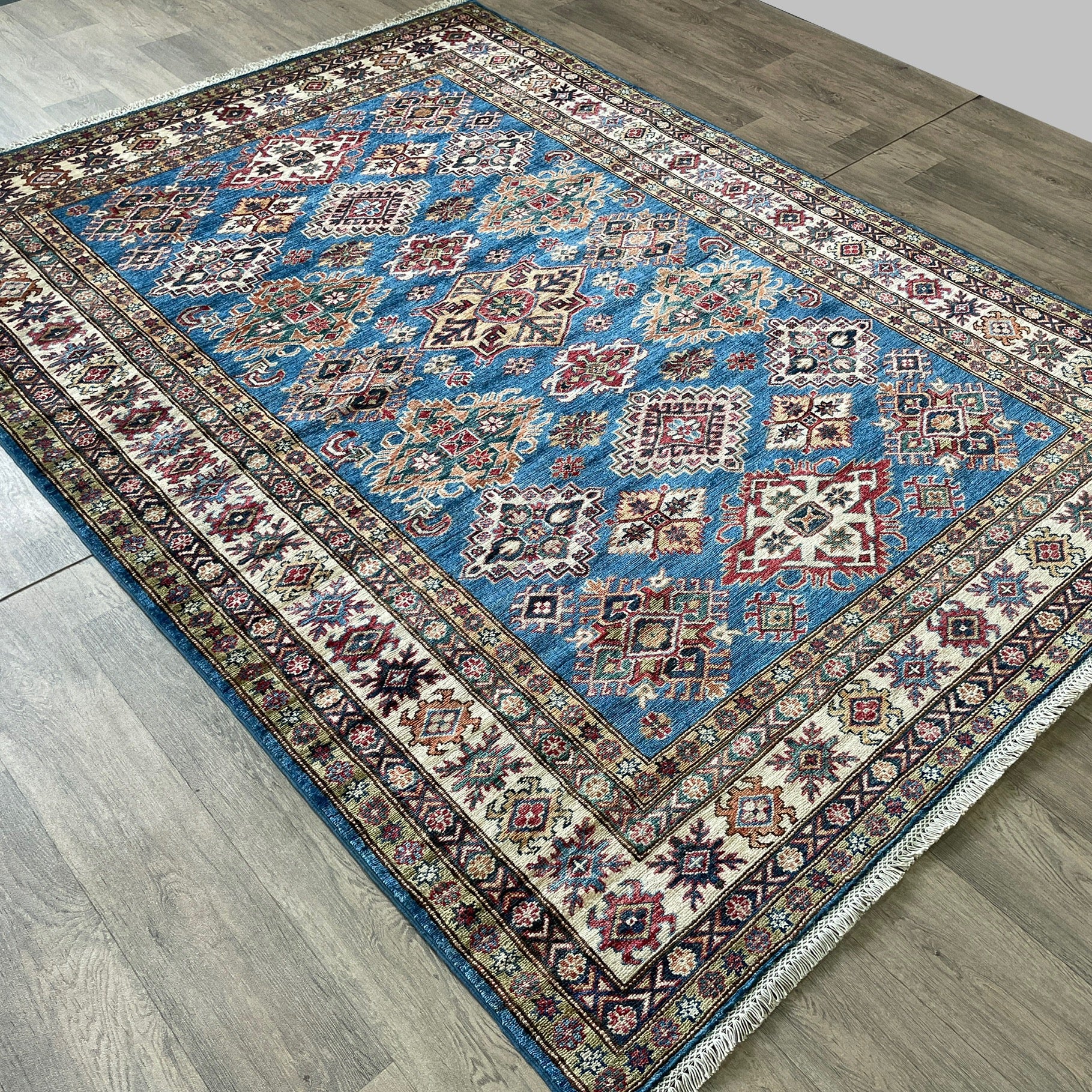 246 x 177 cm | Afghan Super Kazak Rug