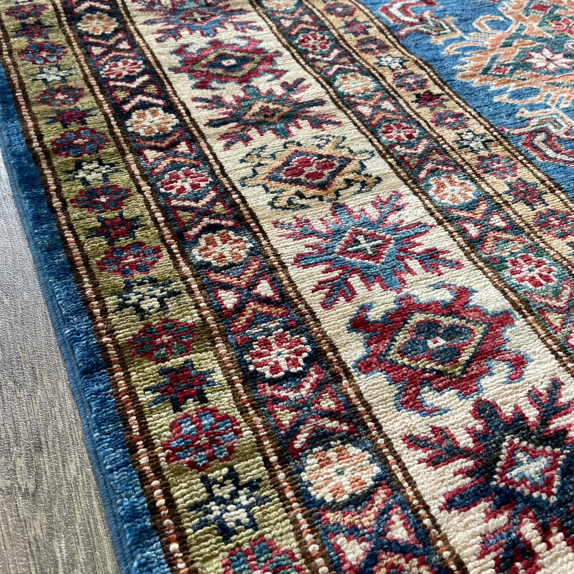 246 x 177 cm | Afghan Super Kazak Rug