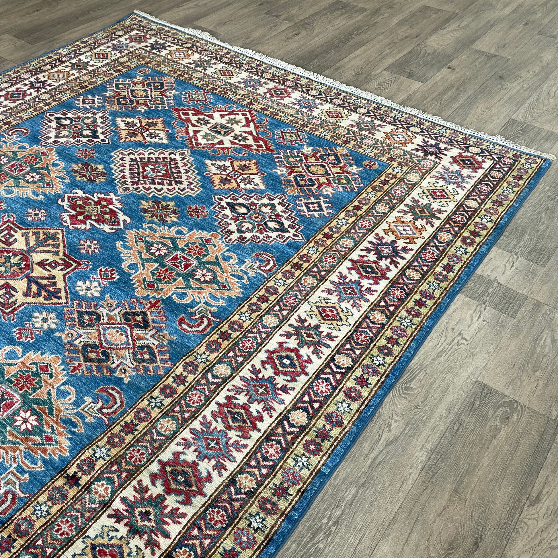 246 x 177 cm | Afghan Super Kazak Rug