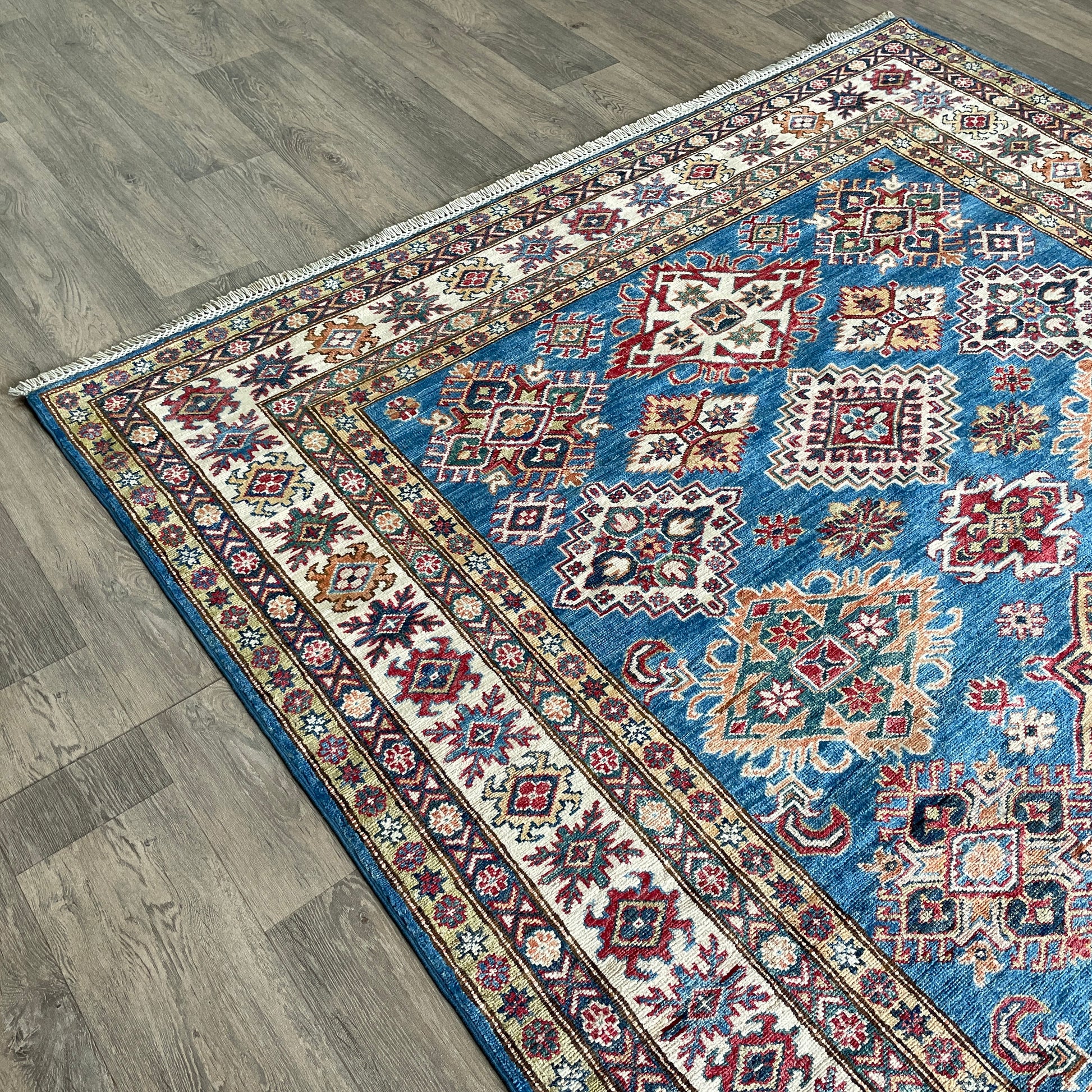 246 x 177 cm | Afghan Super Kazak Rug