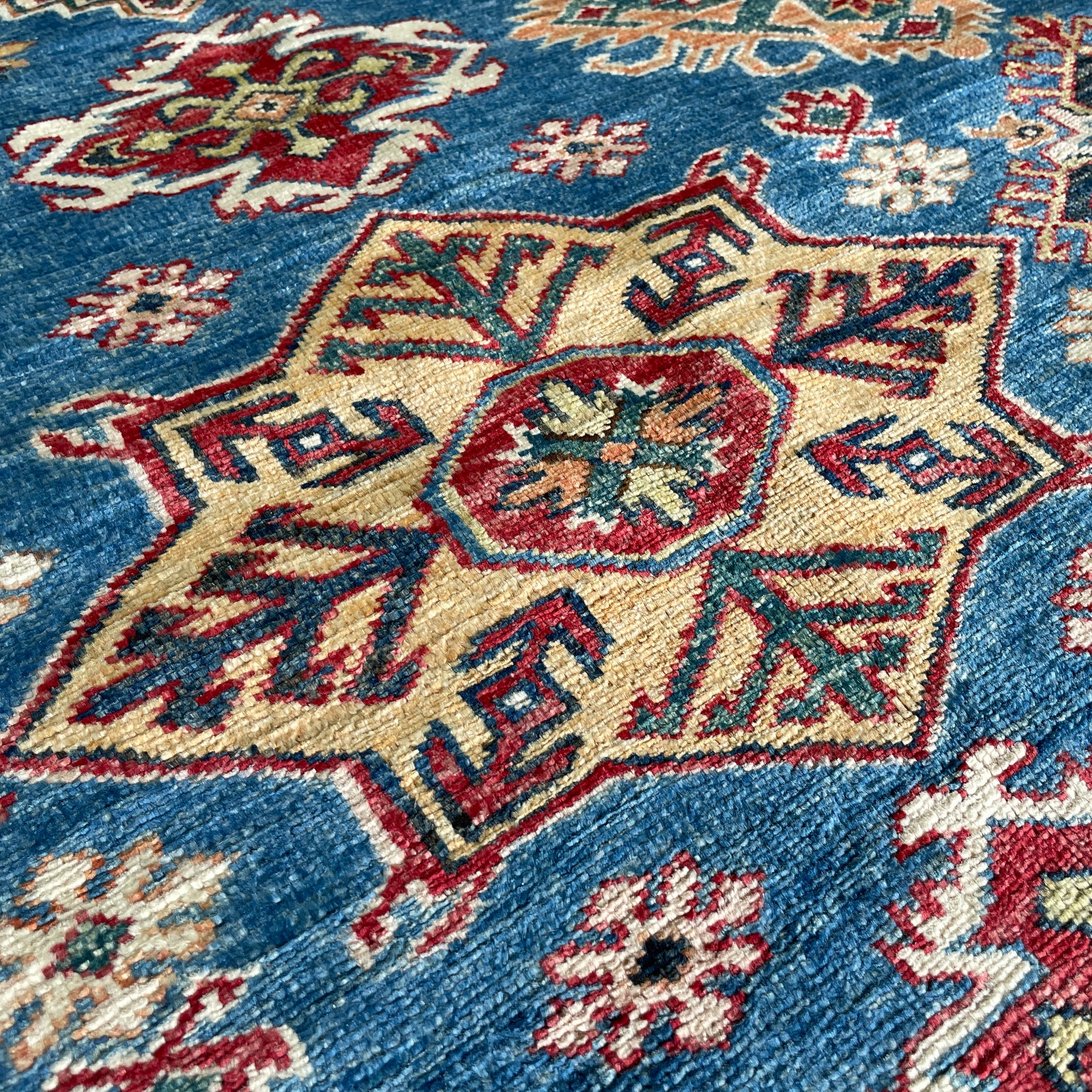 246 x 177 cm | Afghan Super Kazak Rug