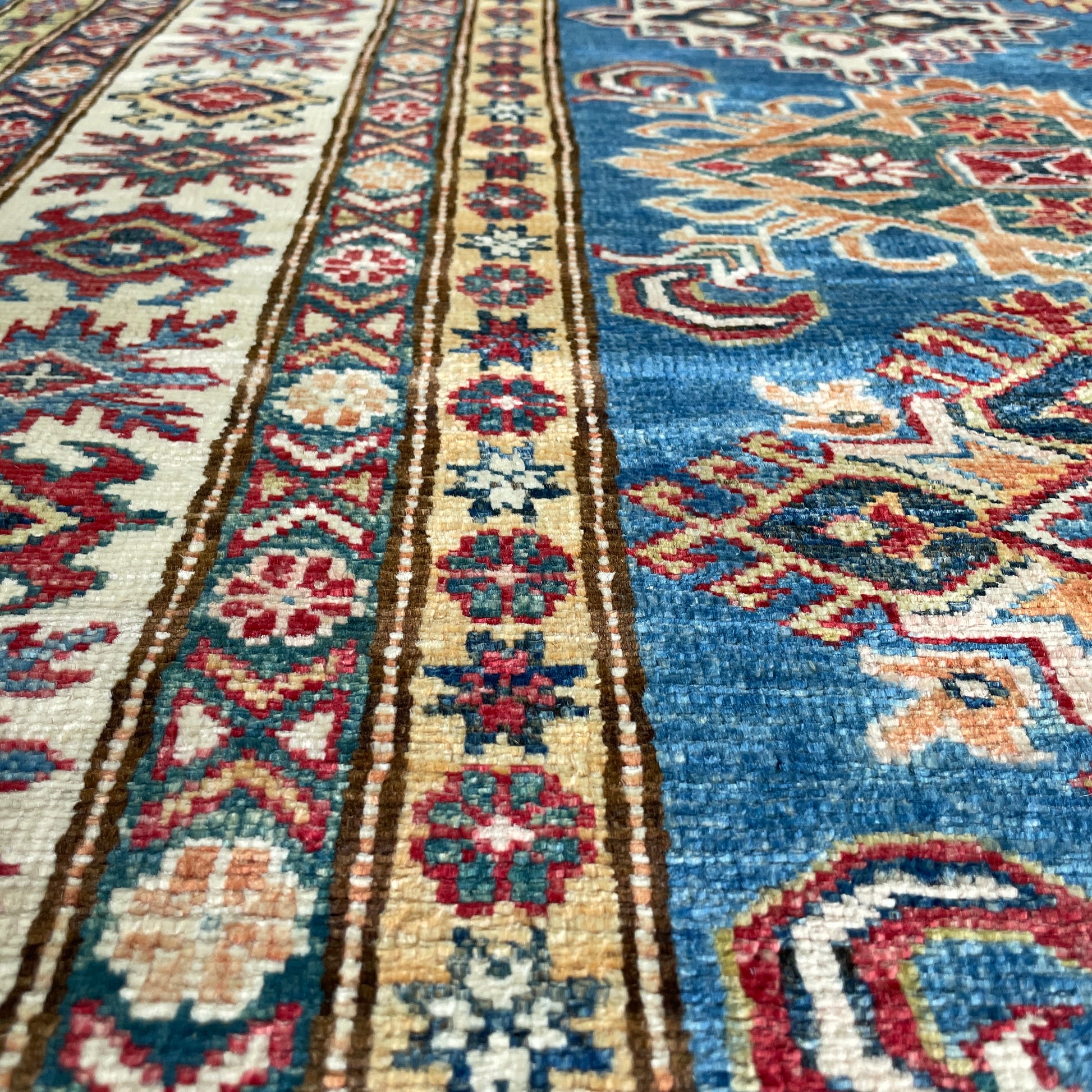 246 x 177 cm | Afghan Super Kazak Rug