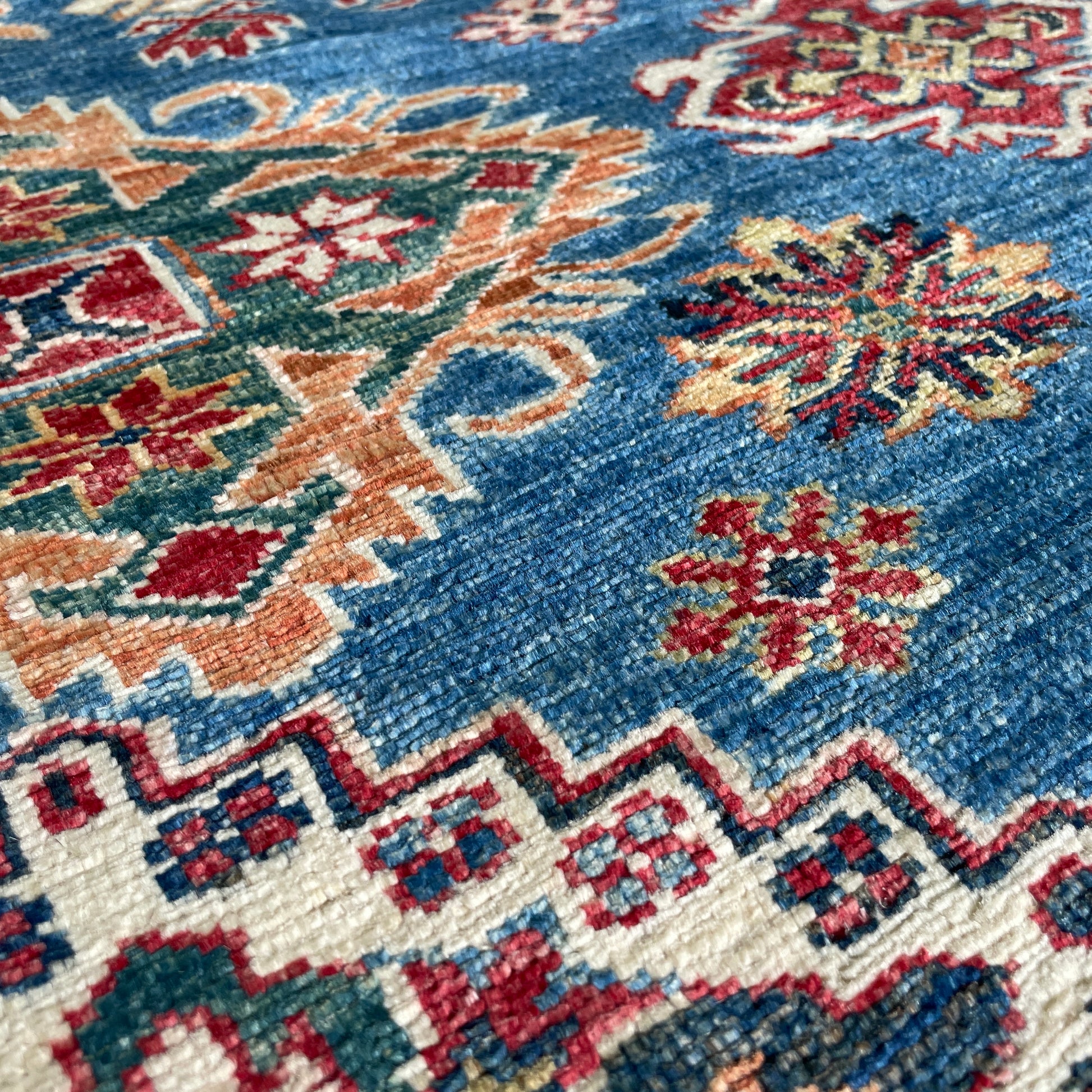 246 x 177 cm | Afghan Super Kazak Rug