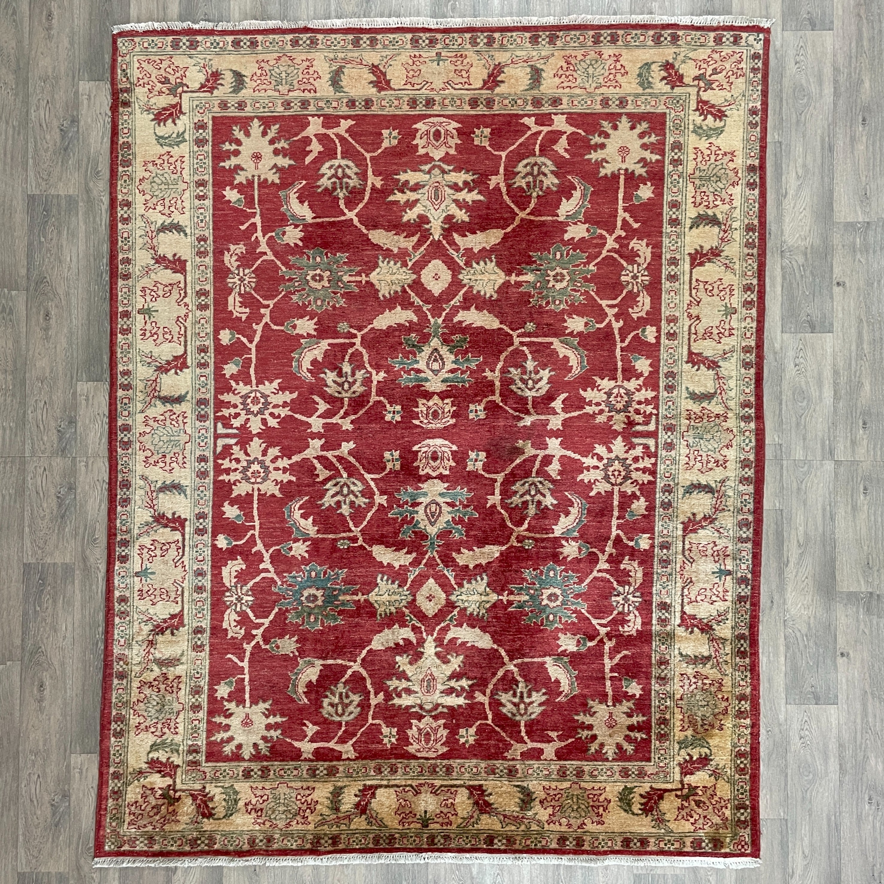 278 x 218 cm | Afghan Ziegler Rug (Old 1970)