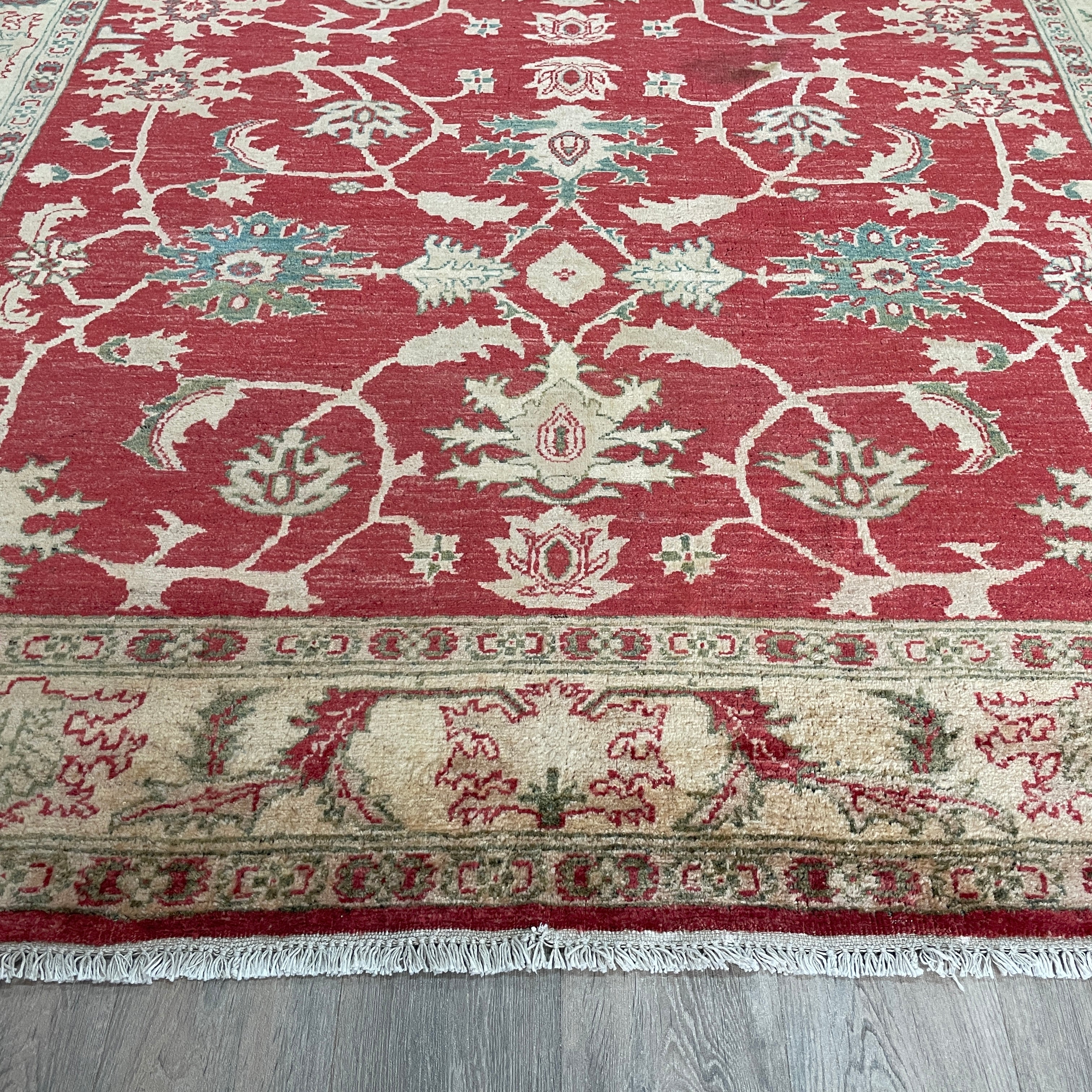 278 x 218 cm | Afghan Ziegler Rug (Old 1970)