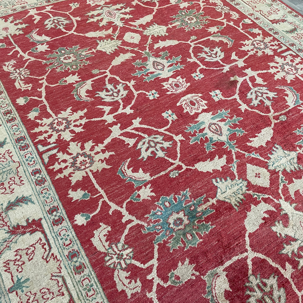 278 x 218 cm | Afghan Ziegler Rug (Old 1970)