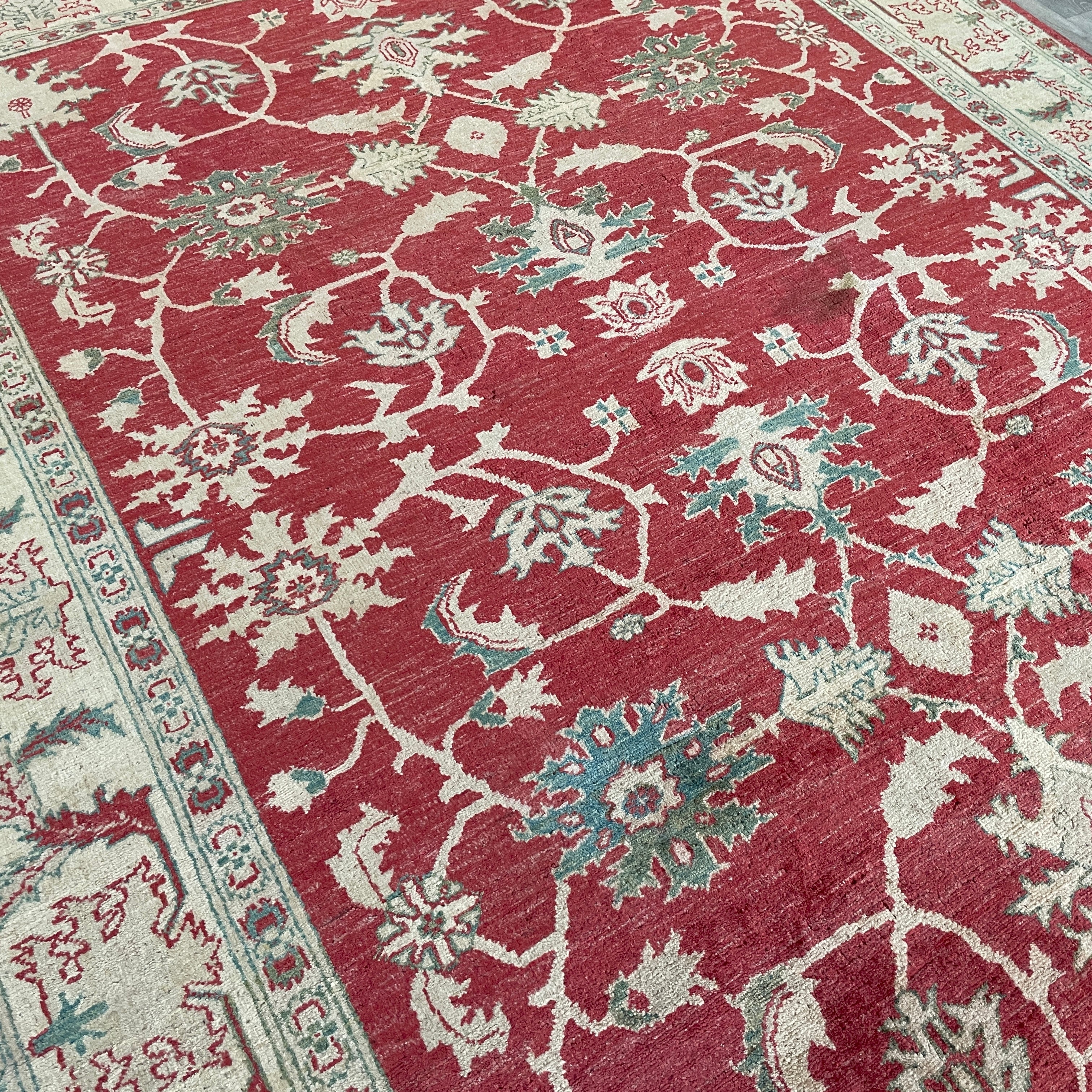 278 x 218 cm | Afghan Ziegler Rug (Old 1970)