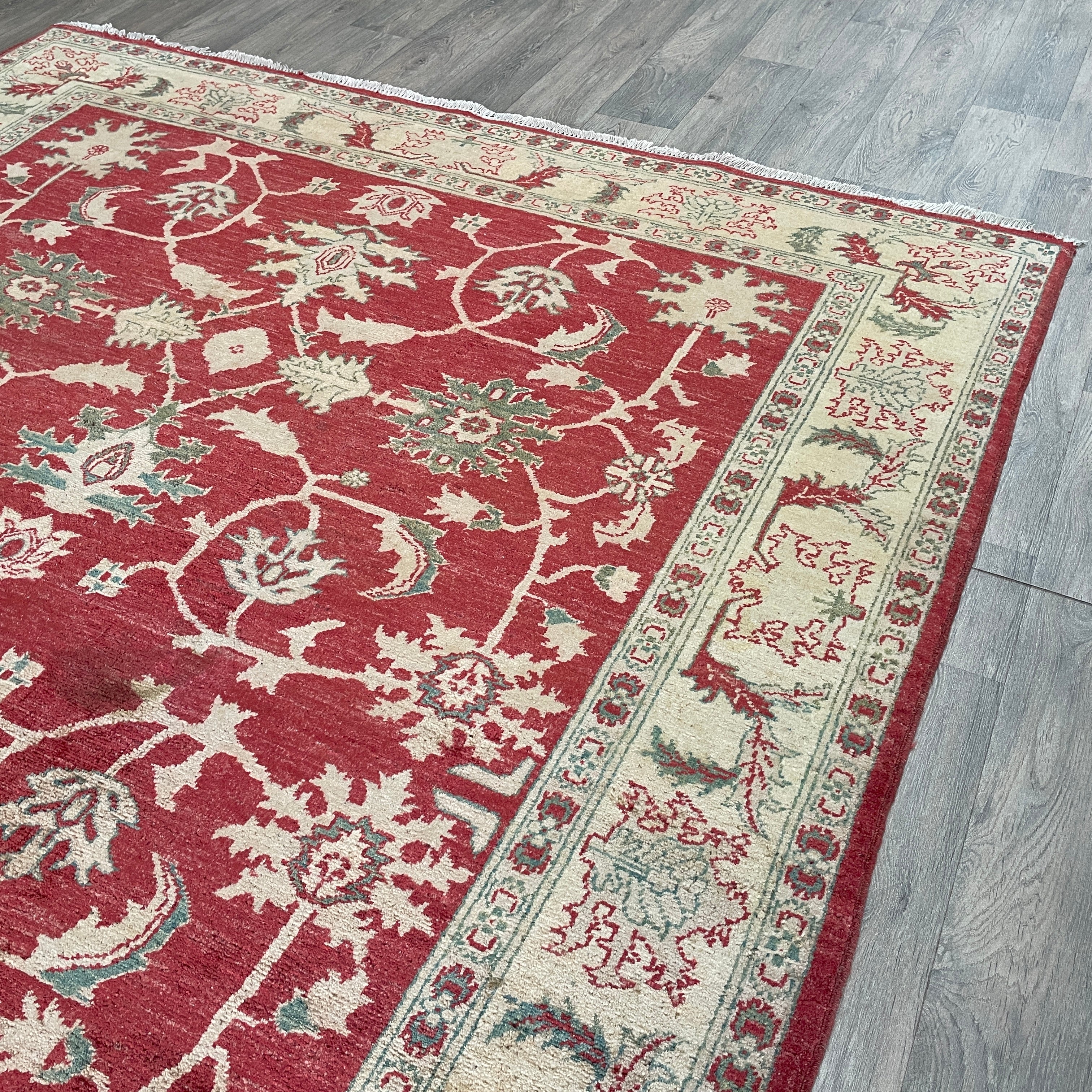 278 x 218 cm | Afghan Ziegler Rug (Old 1970)
