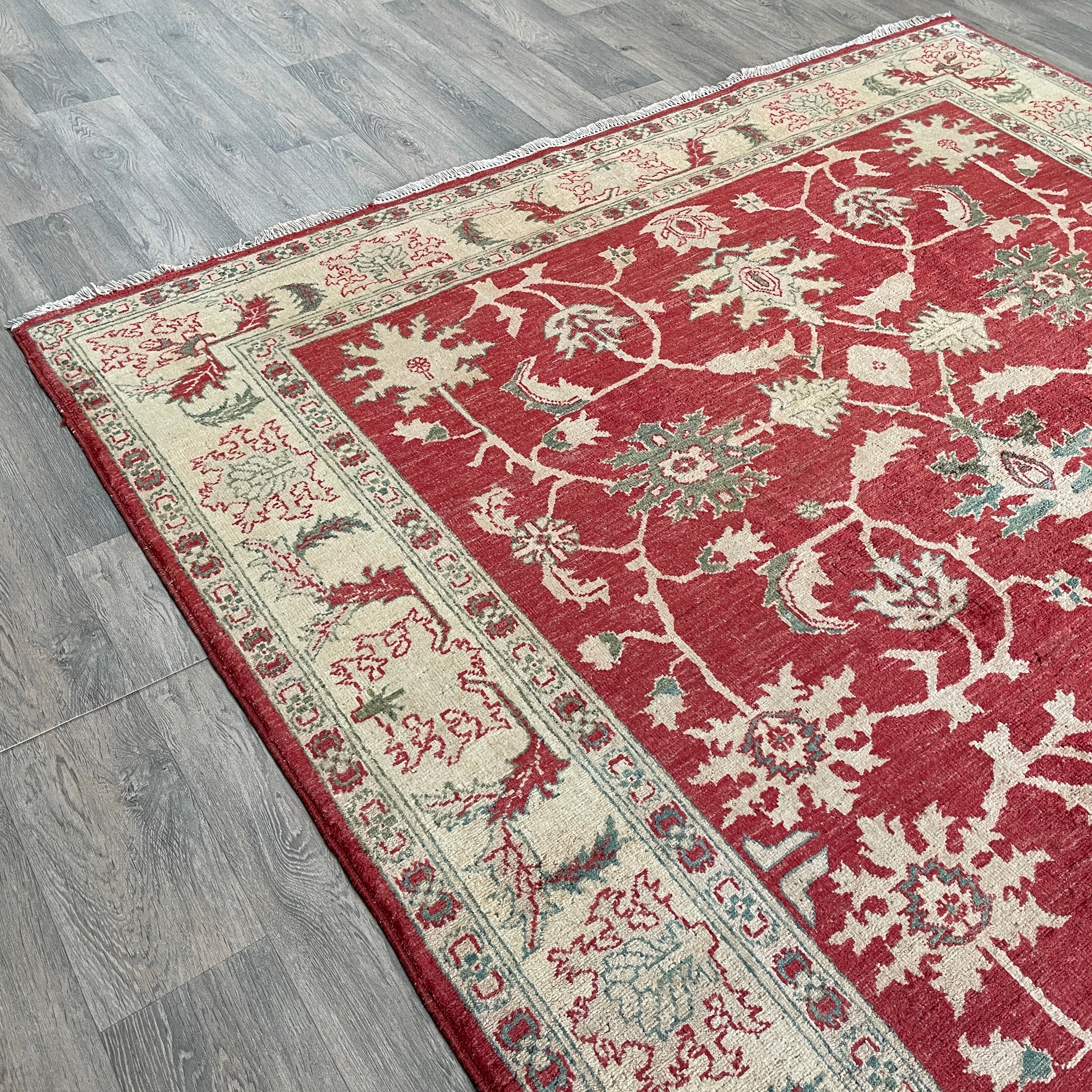 278 x 218 cm | Afghan Ziegler Rug (Old 1970)