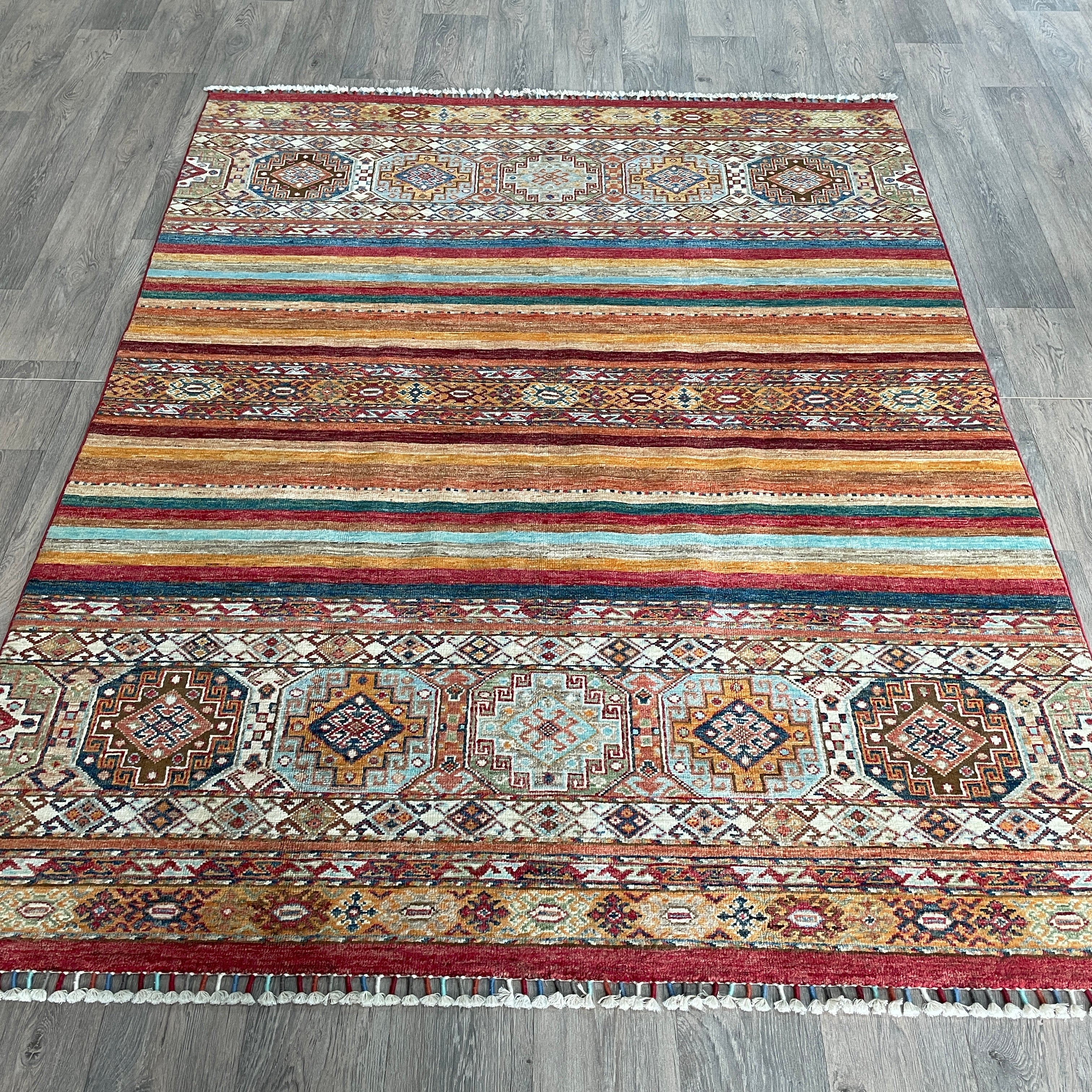 206 x 158 cm | Afghan Khorjin Rug