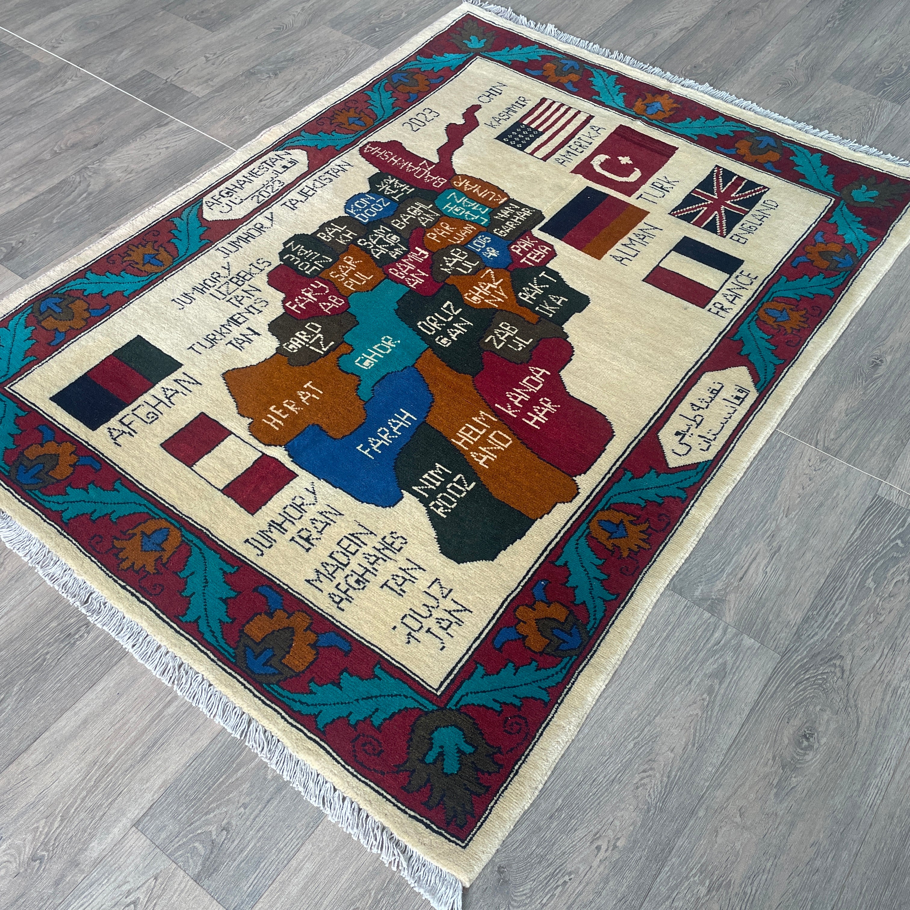 Afghan Map Rug