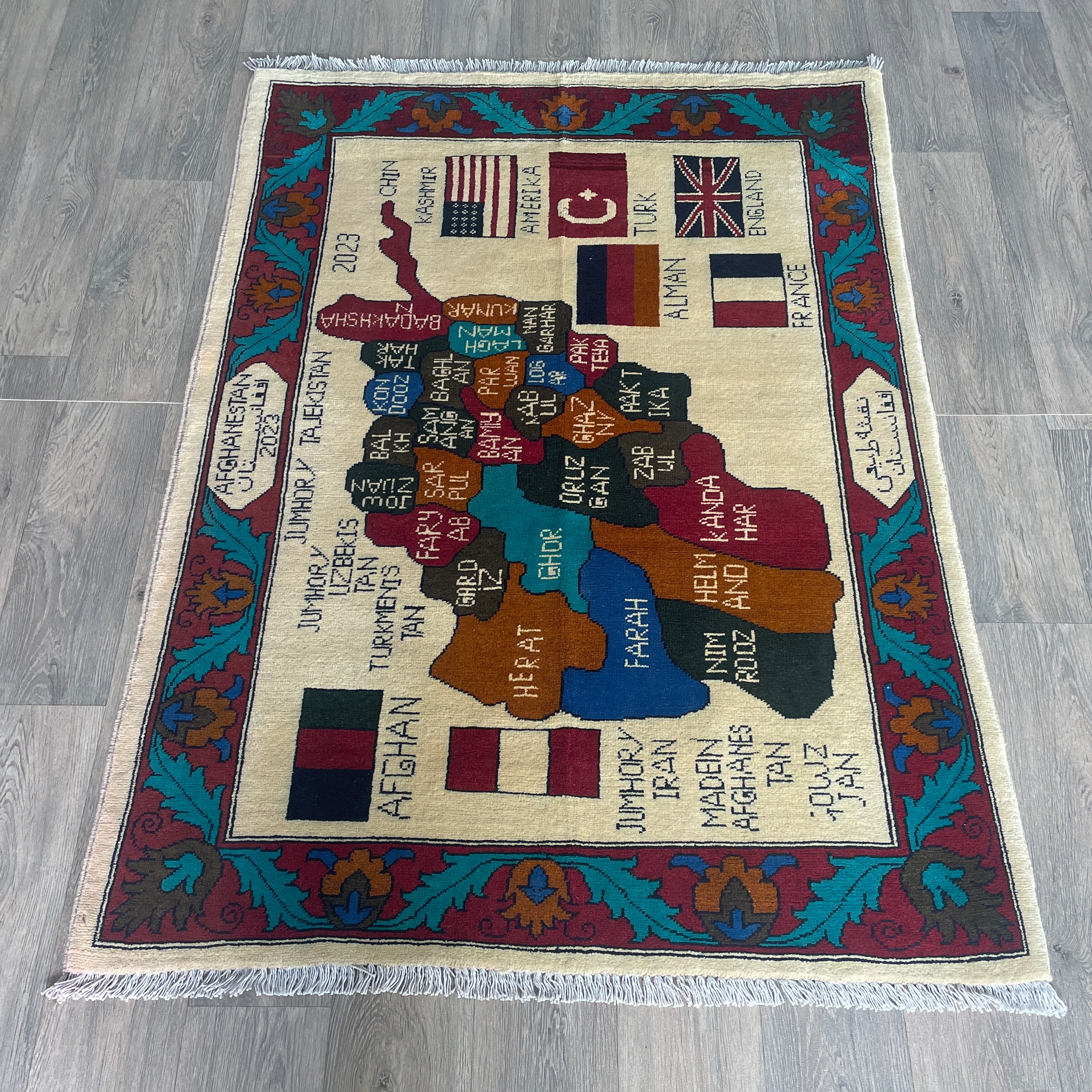 Afghan Map Rug