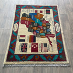 Afghan Map Rug