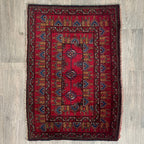 Vintage Afghan Baluch Rug c. 1980
