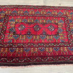 Vintage Afghan Baluch Rug c. 1980