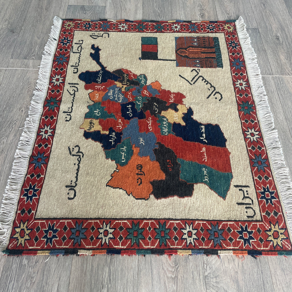 Afghan Map Rug