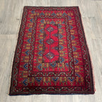 Vintage Afghan Baluch Rug c. 1980