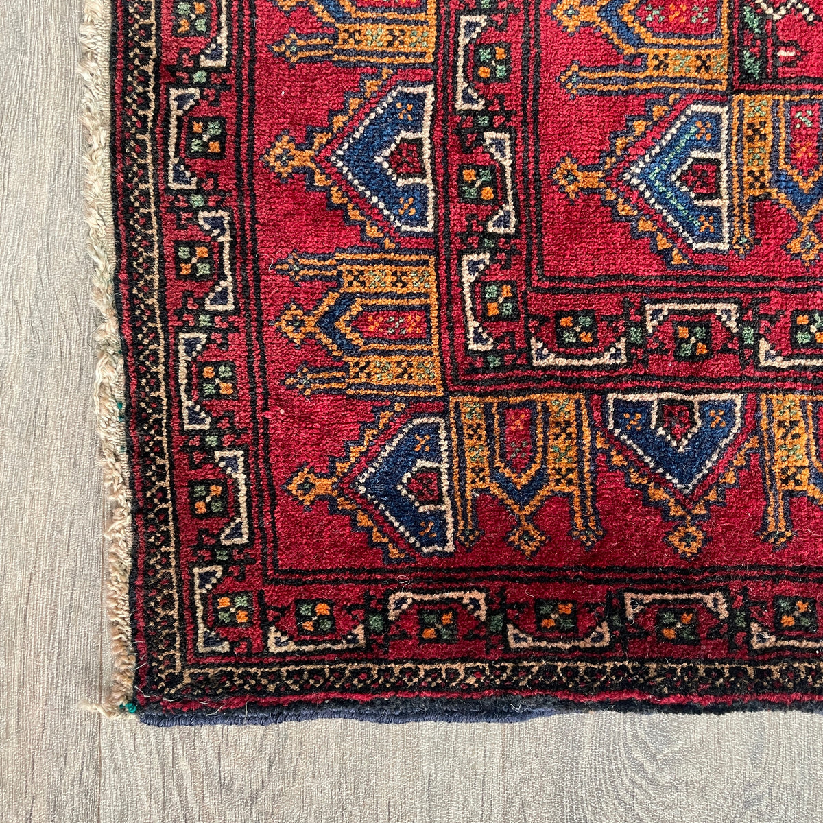 Vintage Afghan Baluch Rug c. 1980