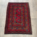 Vintage Afghan Baluch Rug c. 1980
