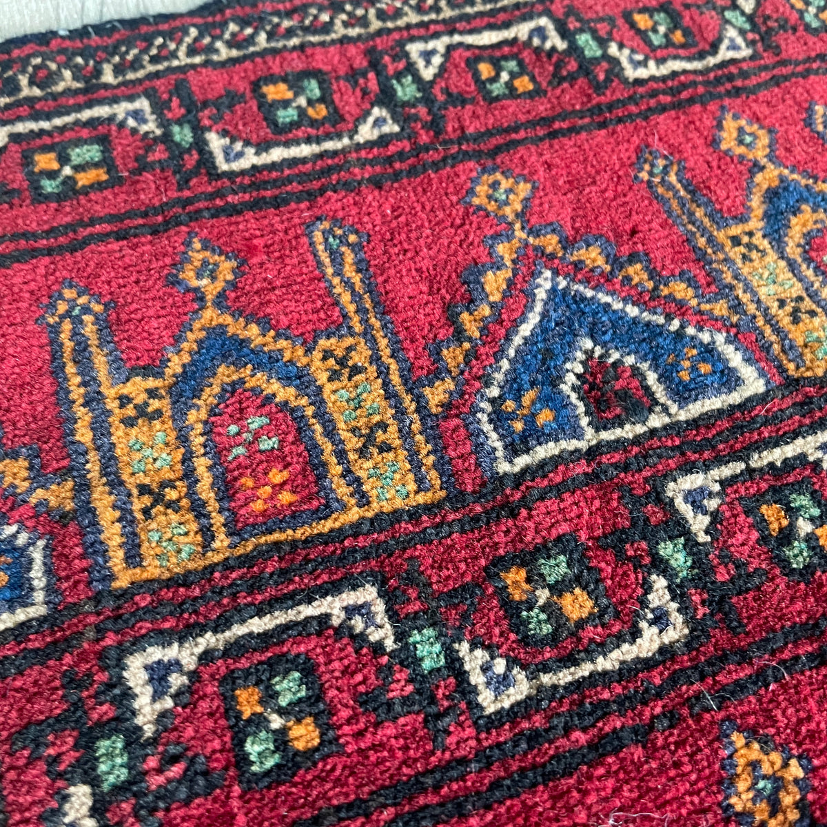 Vintage Afghan Baluch Rug c. 1980
