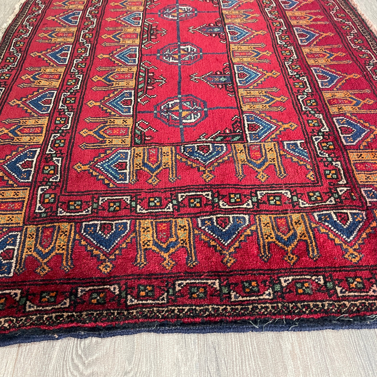 Vintage Afghan Baluch Rug c. 1980