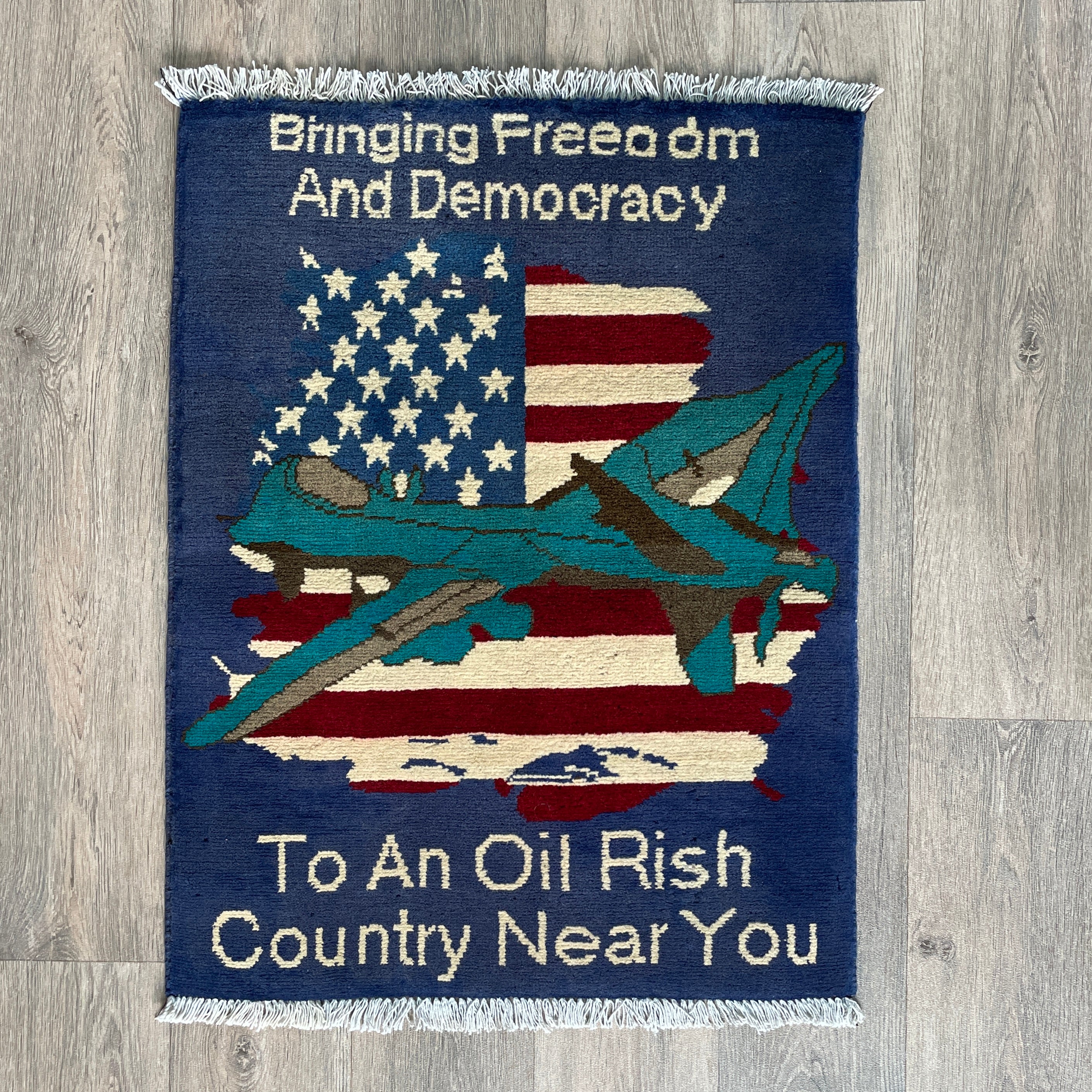 86 x 63 cm | Afghan Drone War Rug