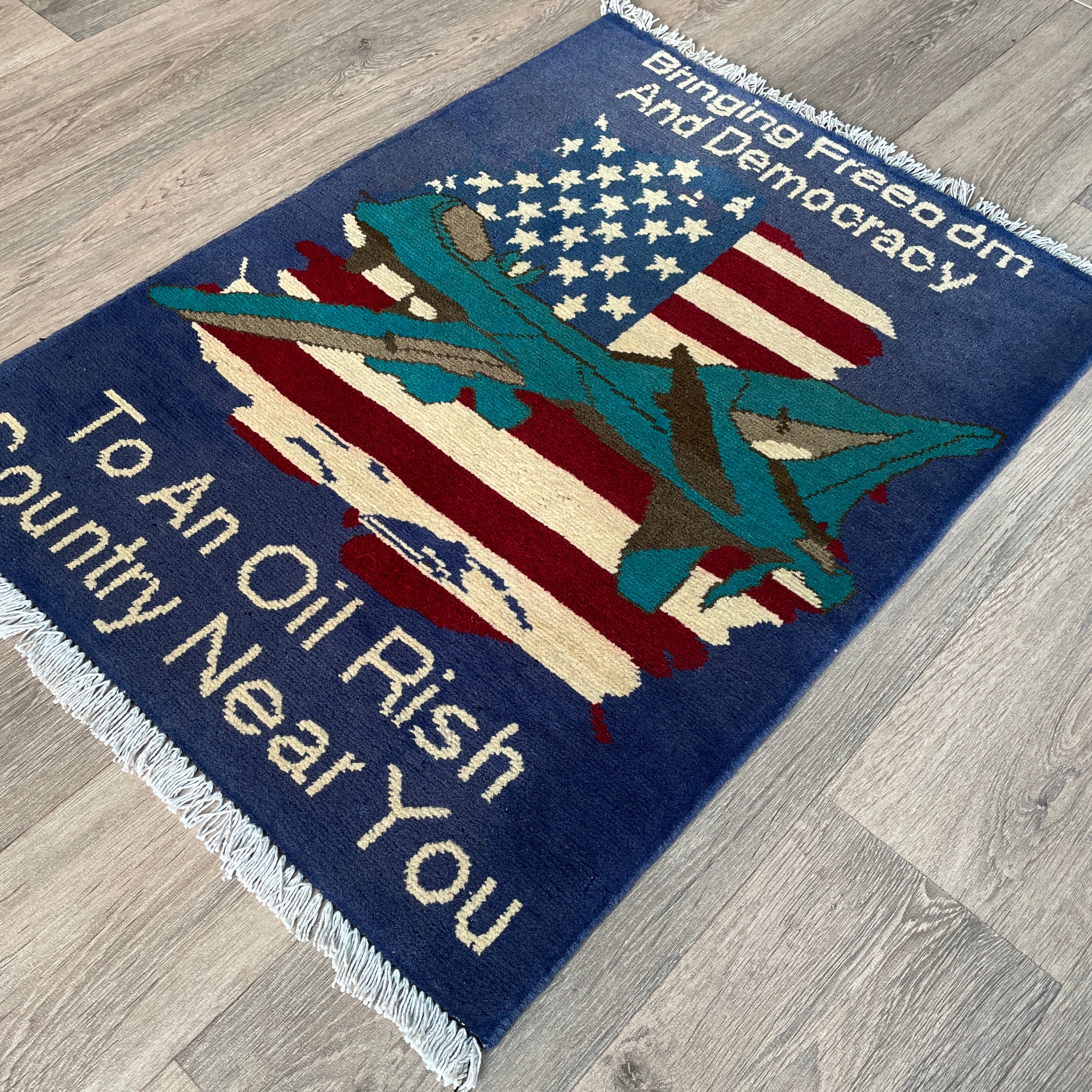 86 x 63 cm | Afghan Drone War Rug