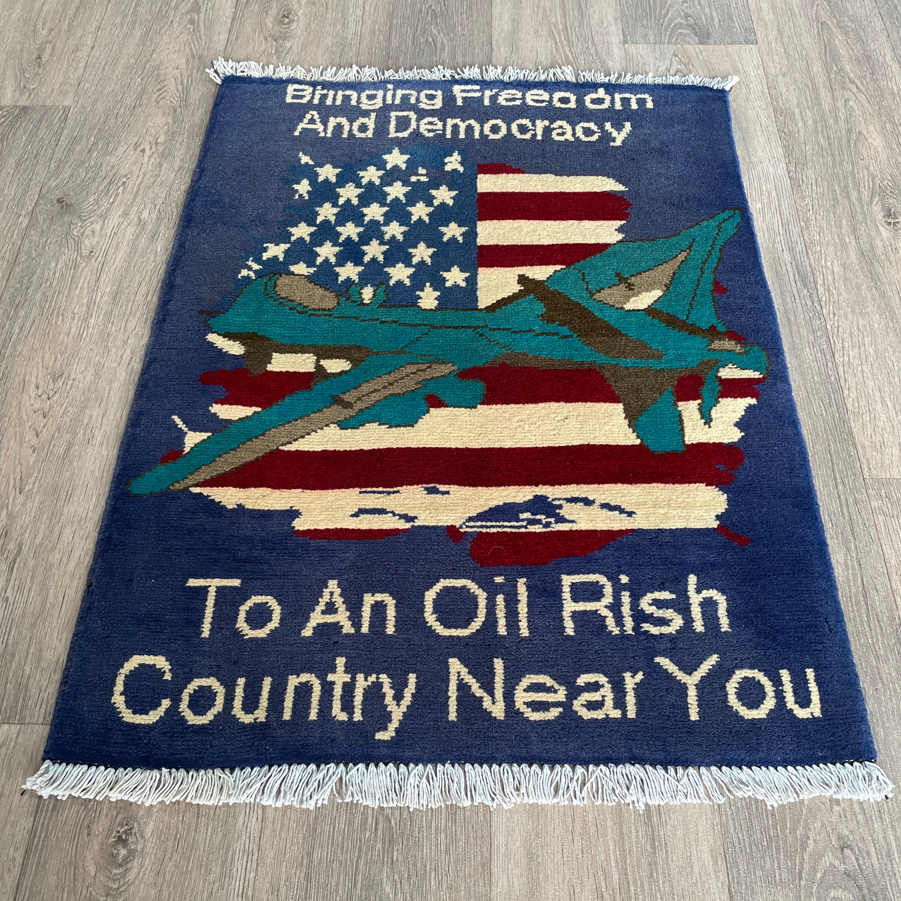 86 x 63 cm | Afghan Drone War Rug